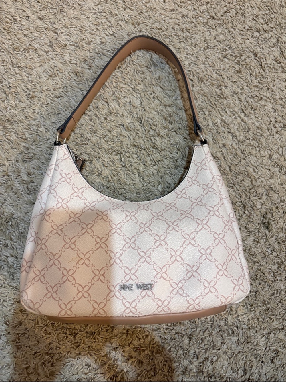 Nine West Blush Pink Monogram Shoulder Bag